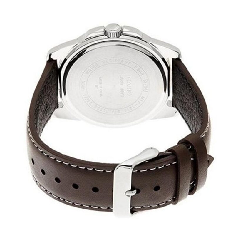 CASIO 1314L HIS & HERS ENTICER ANALOG BROWN LEATHER WATCH - Image 2