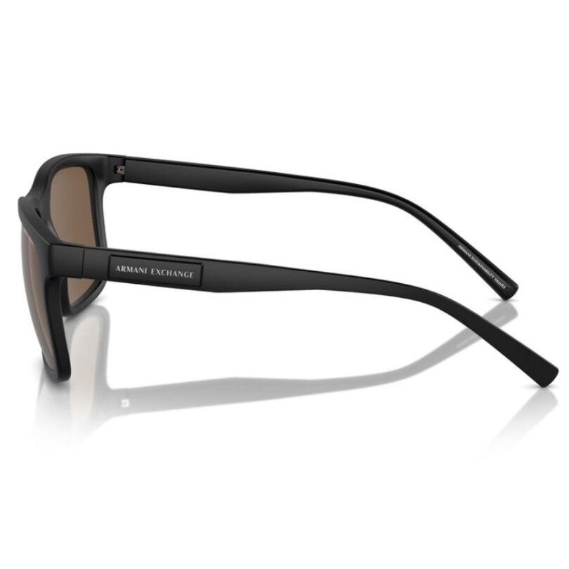 ARMANI EXCHANGE 0AX4145S-807873 MEN’S MATTE BLACK SOFT SQUARE SUNGLASSES - Image 3