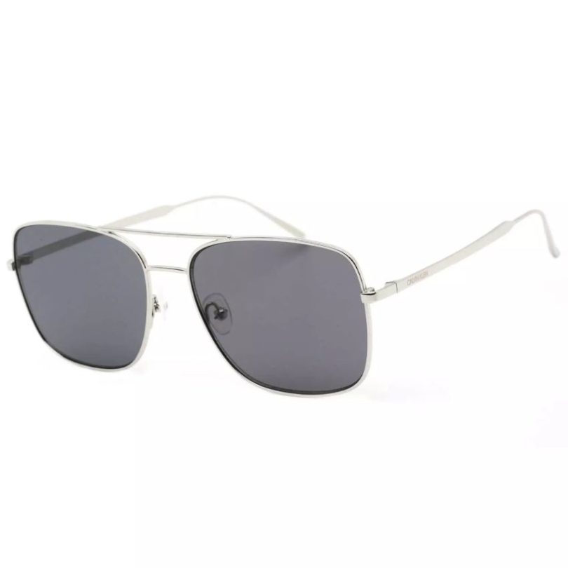 CALVIN KLEIN CK19153S-045 Women’s Silver Full Rim Navigator Sunglasses