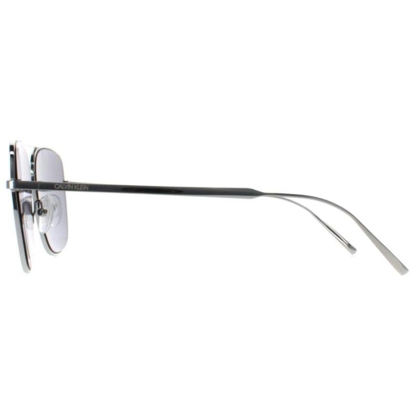 CALVIN KLEIN CK19153S-045 Women’s Silver Full Rim Navigator Sunglasses - Image 3
