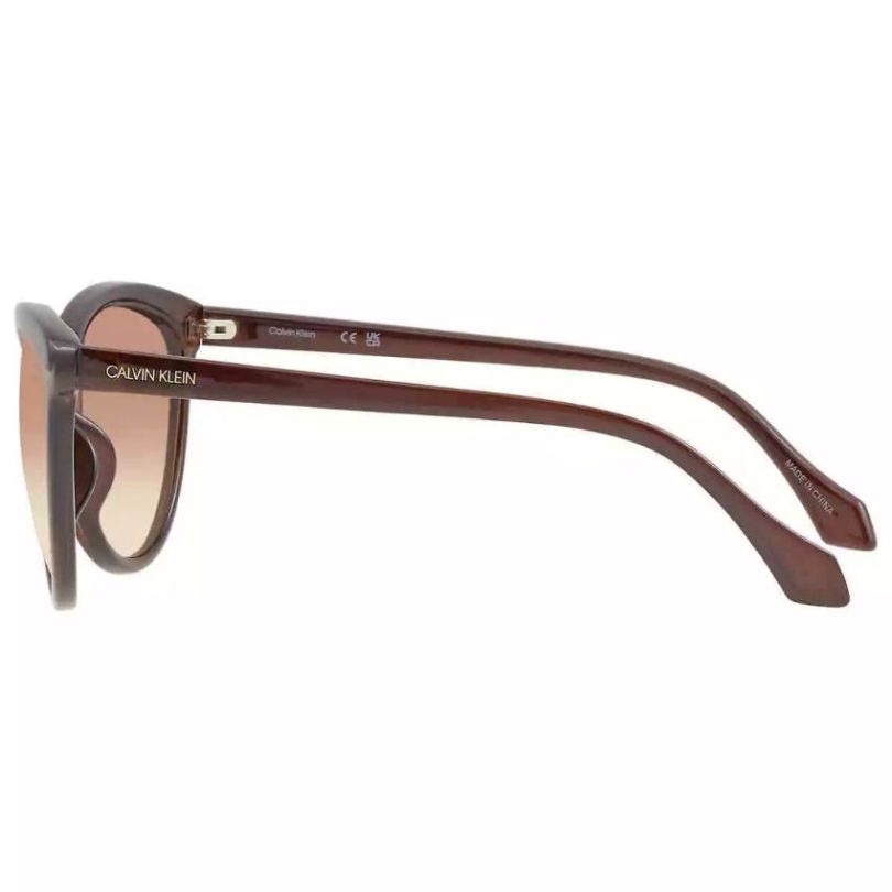 CALVIN KLEIN CK19534S-210 Women’s Cat Eye Brown Frame Sunglasses - Image 3