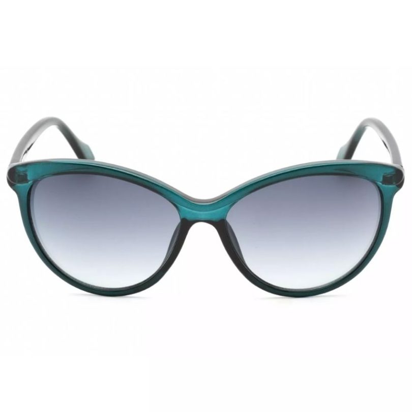 CALVIN KLEIN CK19534S-430 Women’s Crystal Teal Cat Eye Frame Sunglasses