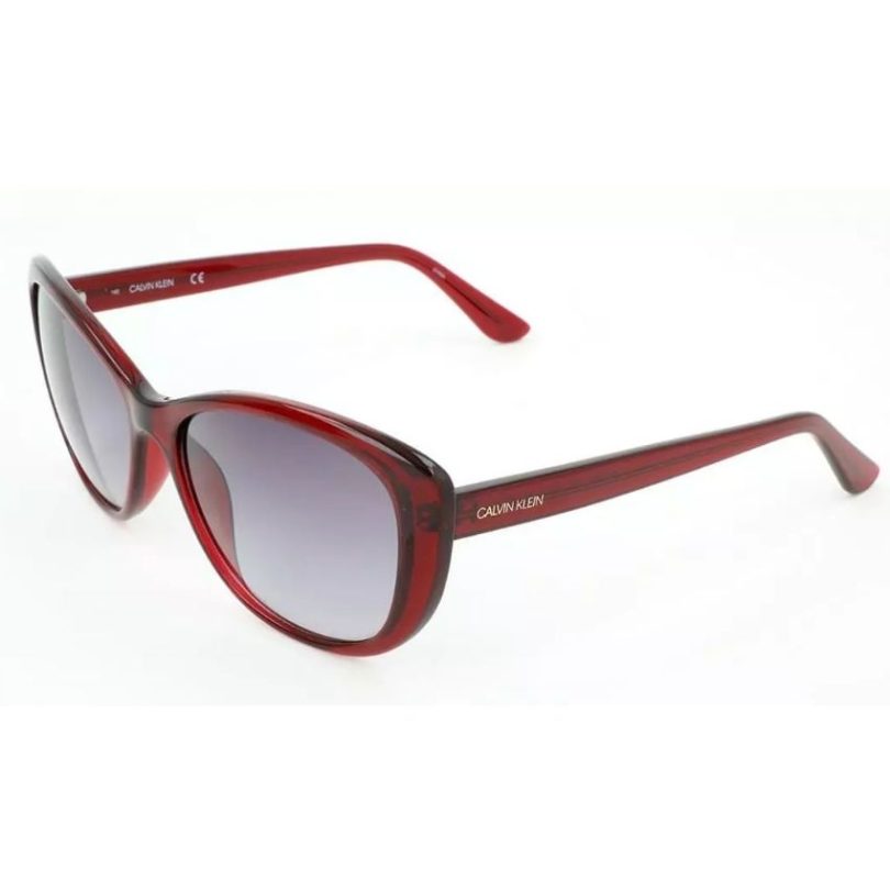 CALVIN KLEIN CK19560S-605 Women’s  Milky Burgundy Cat Eye Frame Sunglasses - Image 2