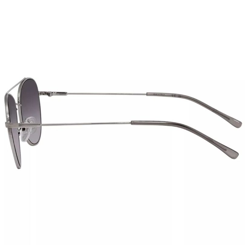 CALVIN KLEIN CK20120S-045 Unisex Silver and Grey Pilot Metal Frame Sunglasses - Image 3