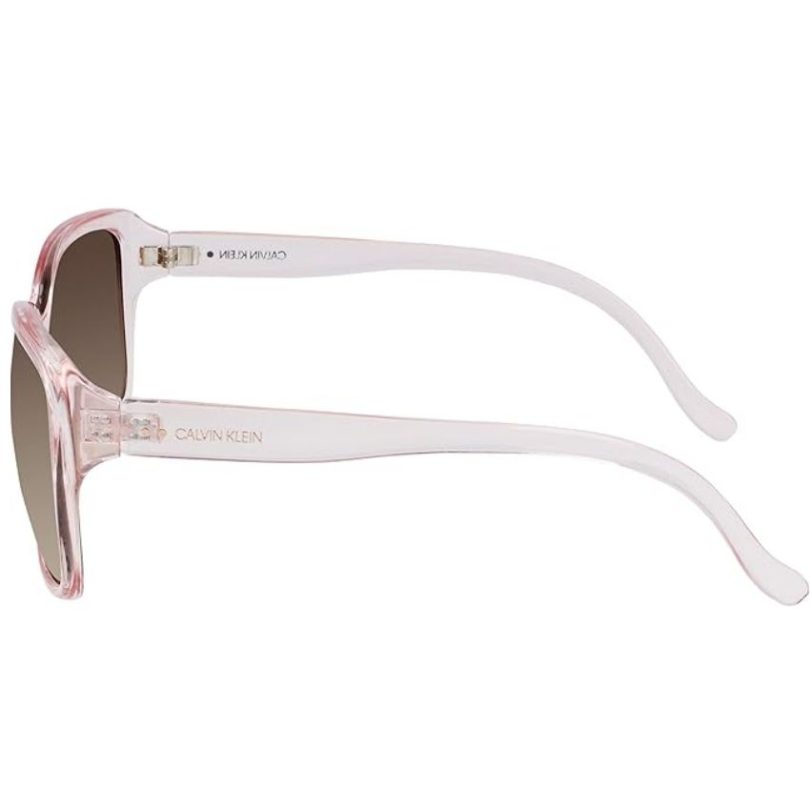CALVIN KLEIN CK20518S-662  Women’s Crystal Rose Frame Brown Gradient Sunglasses - Image 3