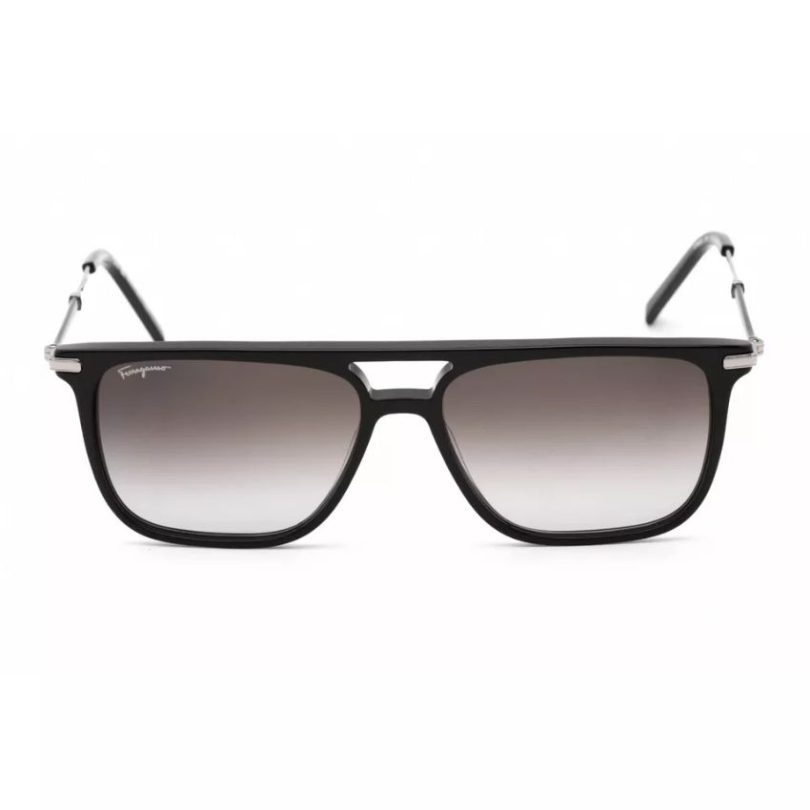 Salvatore Ferragamo SF966S-001 Men’s Black Browbar Sunglasses