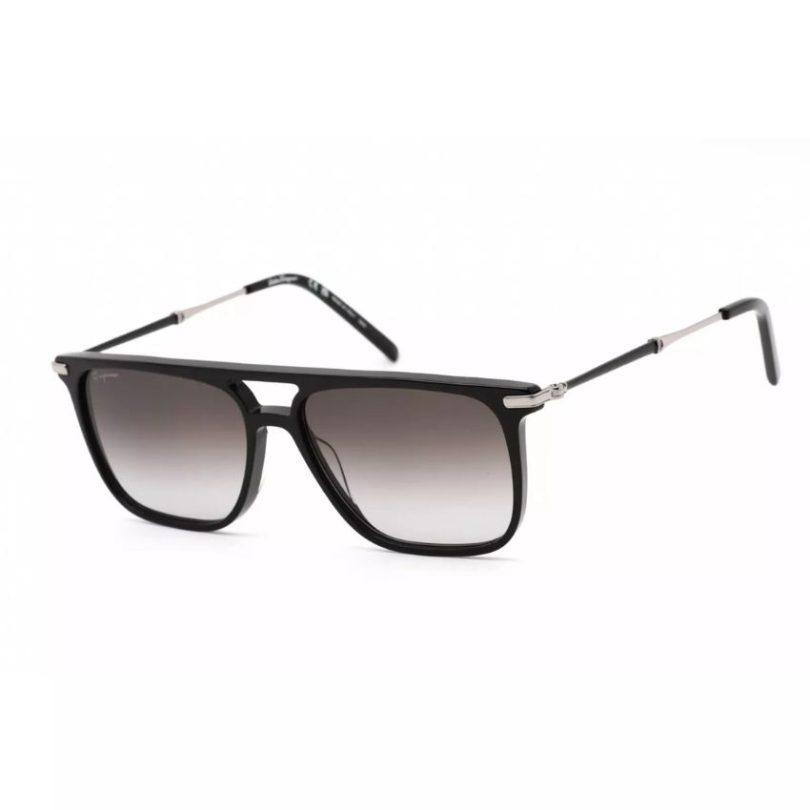 Salvatore Ferragamo SF966S-001 Men’s Black Browbar Sunglasses - Image 2
