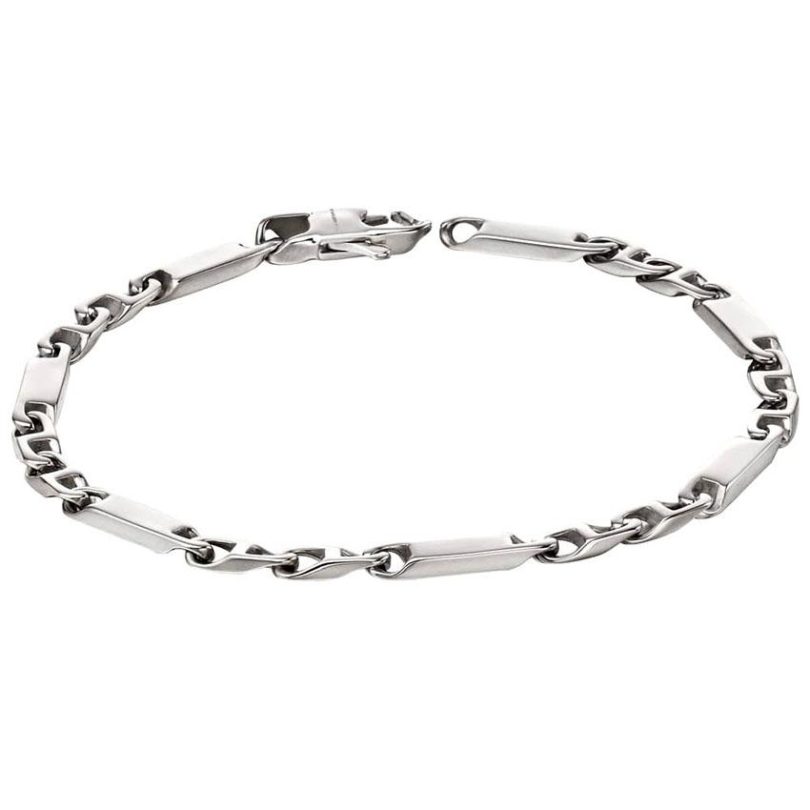 Fred Bennett B5142 Men’s Stainless Steel Bar Link Chain Bracelet