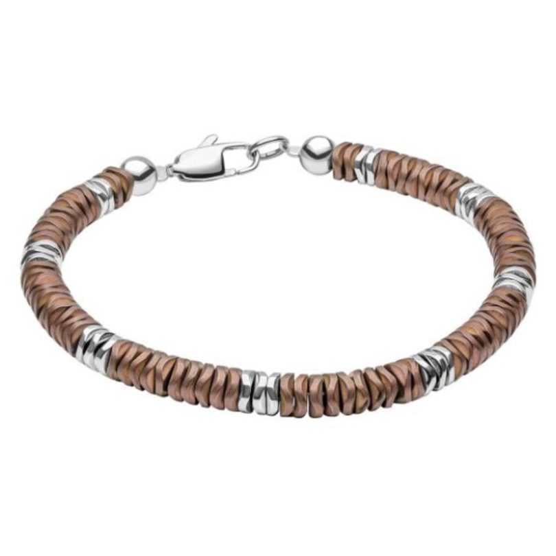 Fred Bennett B5458 Bronze Stainless-steel Bracelet with Bronze Hematite