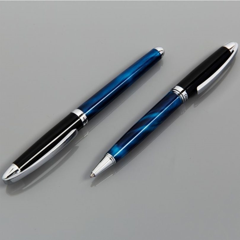 Stratton ST1002 Roller Ball & Ballpoint Pen Set -Blue/Black