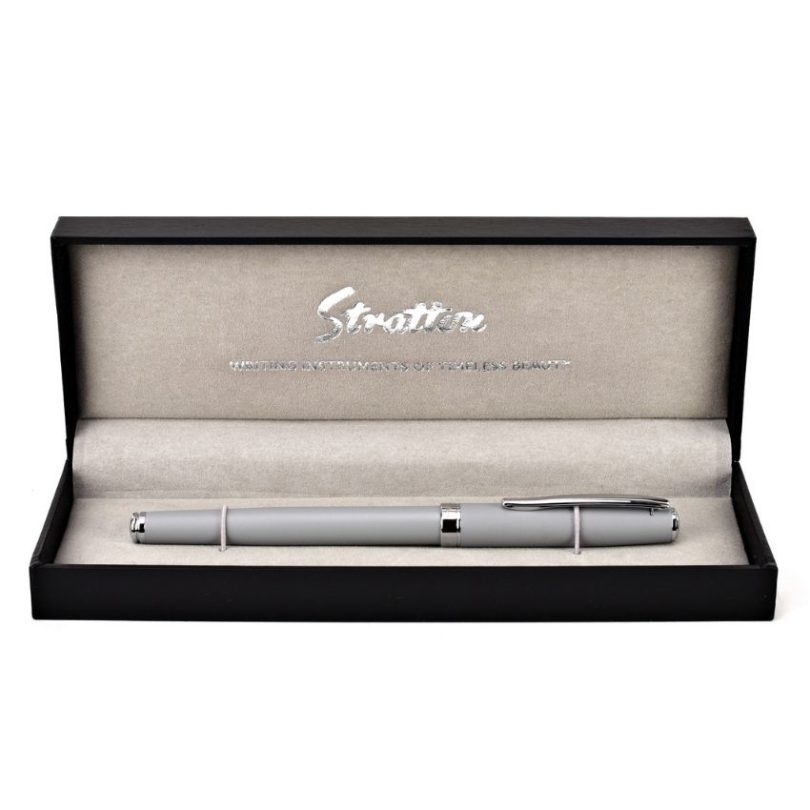 Stratton ST2037 Ballpoint Pen – Grey with Chrome Trim - Image 2