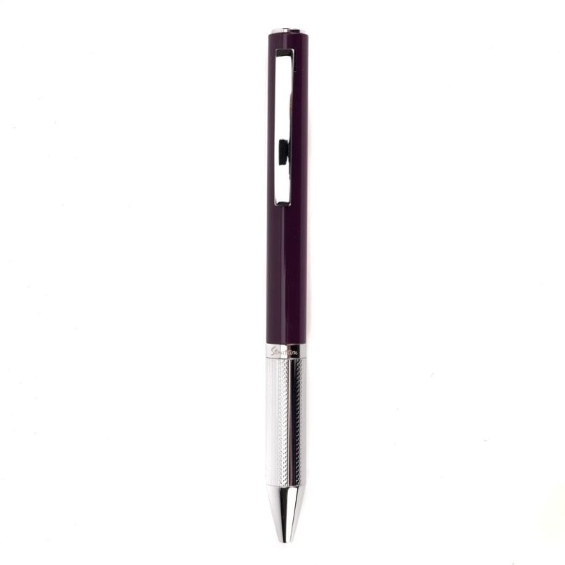 Stratton ST2041 Ball Point Pen – Purple & Silver