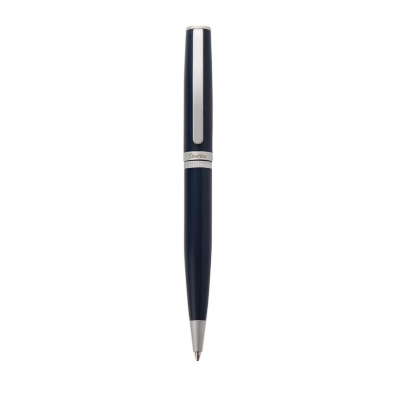 Stratton ST2047 Ballpoint Pen – Blue and Silver